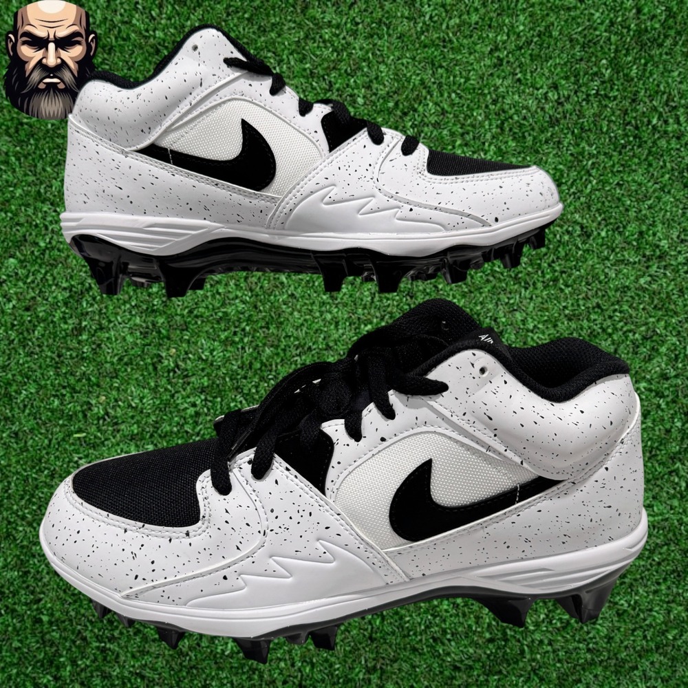 Jordan Stadium 90 Low TD White Speckle Football Cleats HQ0210-100 Men's Size 9.5 - Picture 2 of 7